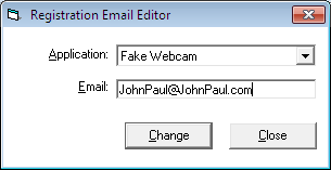 Registration Email Editor screenshot