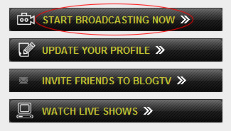 Blogtv Webcam: After login, click on 'START BROADCASTING NOW'.