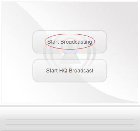 Blogtv Webcam: Click on 'Start Broadcasting'.