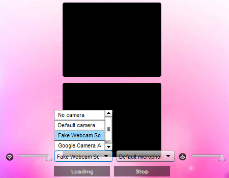 ChatRoulette Webcam: Select Fake Webcam Source