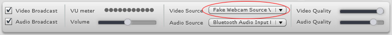 Ustreamtv Webcam: 3 - Just select 'Fake Webcam  Source V6.1' from the dropdown list.